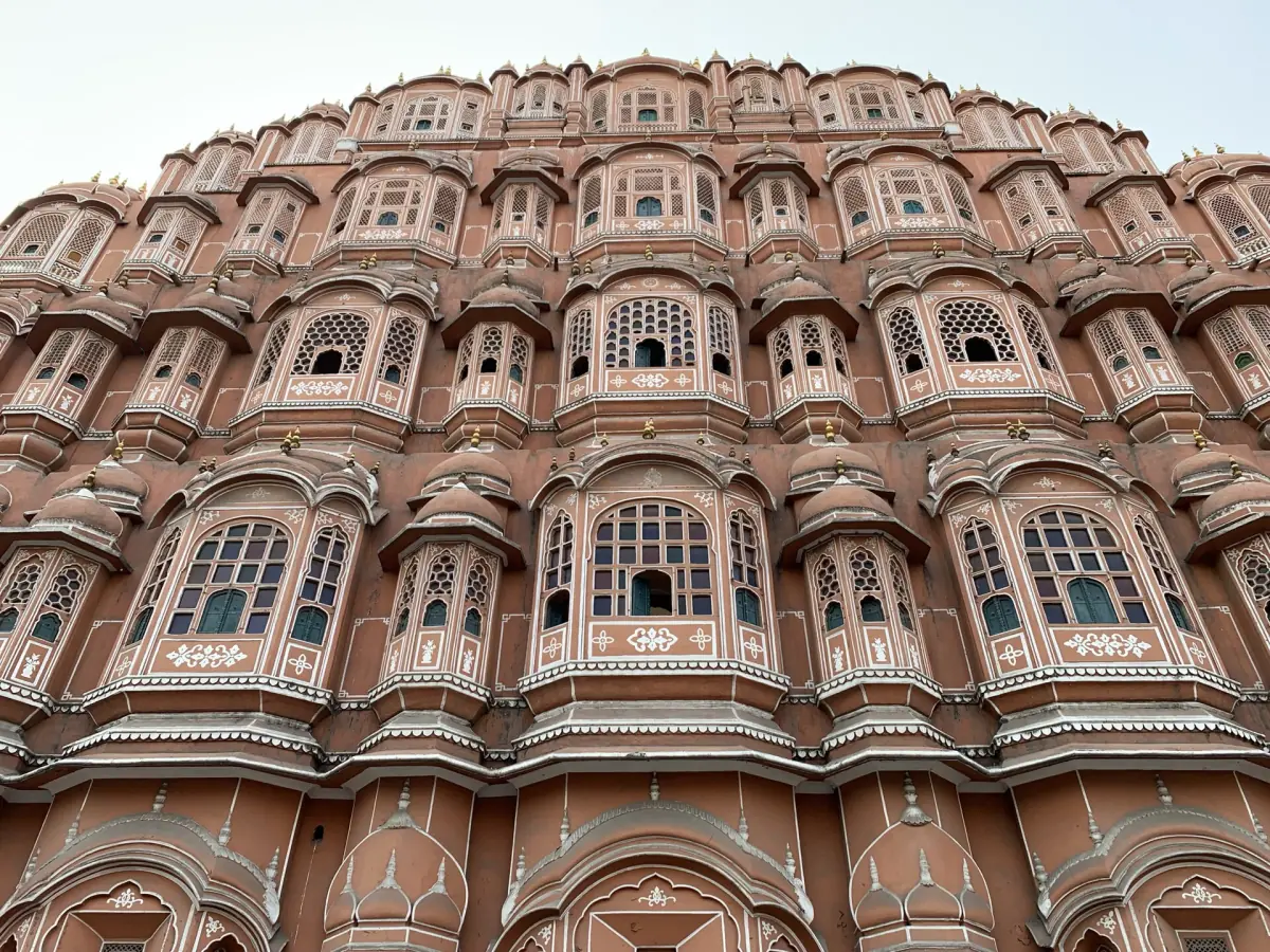 Close view of the latticed windows
