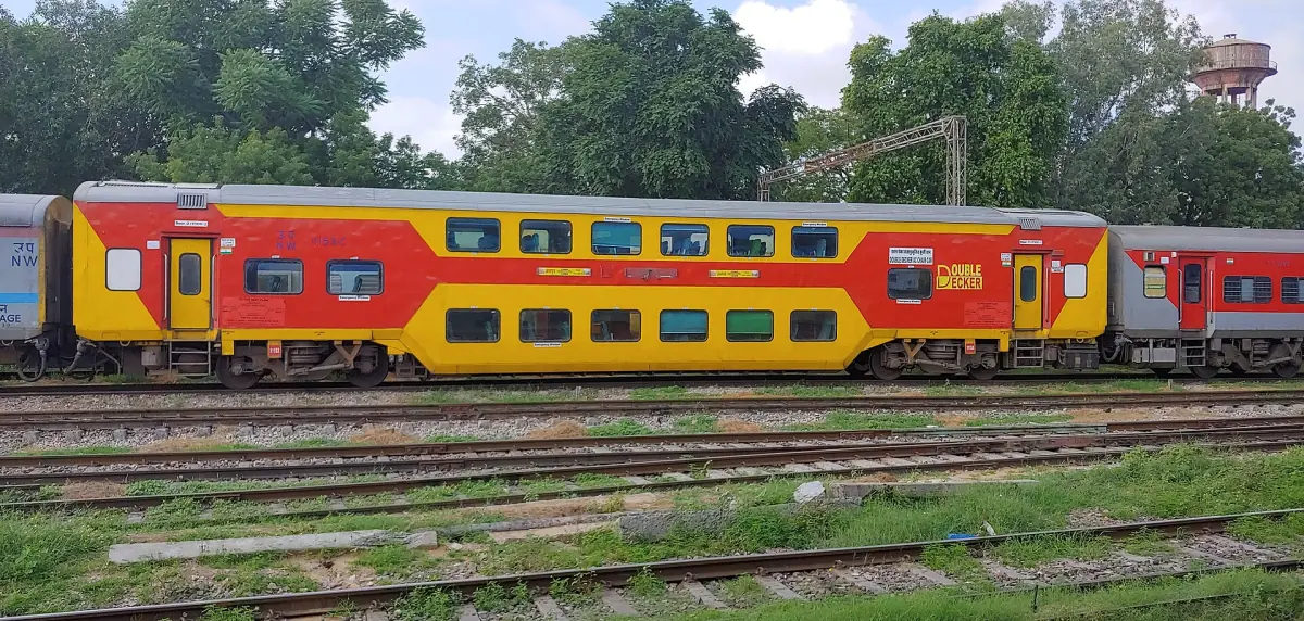 A train at Jaipur railway station