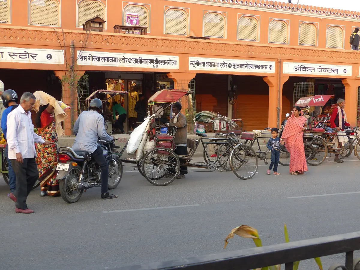 A street in the Pink City